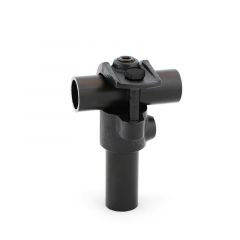 Buiskoppeling - Open T-Stuk - zwart  42,4mm