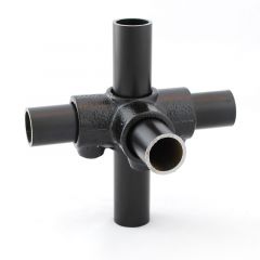 Buiskoppeling - T-Stuk zij-uitgang Zwart - 26,9mm