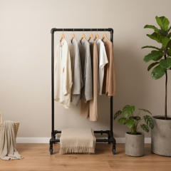 Kledingrek Brest | Zwart 33.7 mm | Wiel | DIY