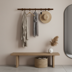 Kapstok Canterbury | Vintage Brown 33.7 mm | Wand | DIY