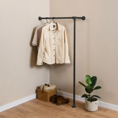 Kapstok Norwich | Zwart 33.7 mm | Vloer/Wand | DIY