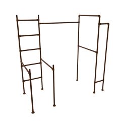 Fitness station Alberta | Vintage Brown 33.7 mm | Vrijstaand | DIY