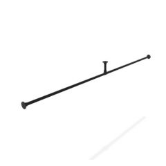 Gordijnroede Mendoza | Zwart 26.9 mm | Wand/Plafond | DIY