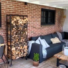 Haardhout opslag Uppsala | Zwart 26.9 mm | Wiel | DIY