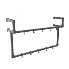 Kapstok Bath | Vierkant Zwart 25x25 mm | Wand | DIY