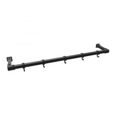 Kapstok Leeds | Vierkant Zwart 25x25 mm | Wand | DIY