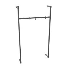 Kapstok Lincoln | Vierkant Zwart 25x25 mm | Wand | DIY