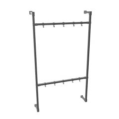 Kapstok Lincoln Duo | Vierkant Zwart 25x25 mm | Wand | DIY
