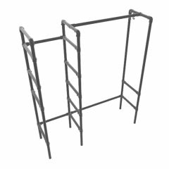 Kledingrek Nancy | Zwart 26.9 mm | Staand | DIY