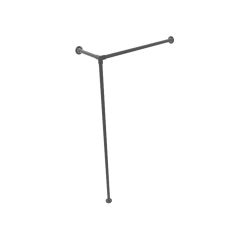 Kledingrek Rijsel | Zwart 26.9 mm | Vloer/Wand | DIY