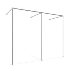Pergola Zagreb | Staal 42.4 mm | Wand | DIY