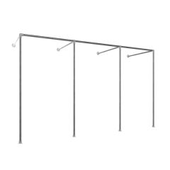 Pergola Zagreb | Staal 42.4 mm | Wand | DIY