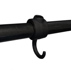 Buiskoppeling - Haak Gedraaid - 21,3 mm zwart