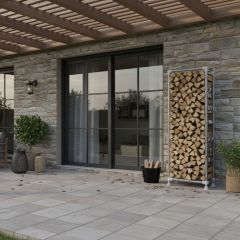 Haardhout opslag Kalmar | Staal 33.7 mm | Vloer | DIY