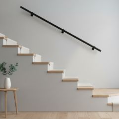 Trapleuning Keila | Zwart 33.7 mm | Wand | DIY