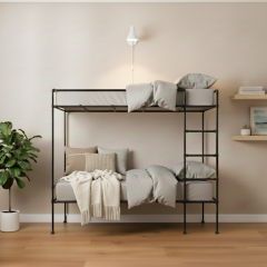 Hoogslaper met bureau Zermat | Zwart 33.7 mm | Voet | DIY