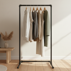 Kledingrek Nantes | Zwart 33.7 mm | Staand | DIY