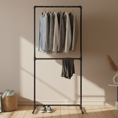 Kledingrek Nantes | Zwart 33.7 mm | Staand | DIY