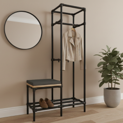 Kapstok Newcastle | Zwart 21.3 mm | Staand | DIY