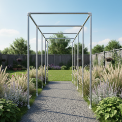 Pergola Zagreb | Staal 42.4 mm | Wand | DIY