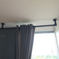 Gordijnroede Cordoba | Zwart 33.7 mm | Plafond | DIY