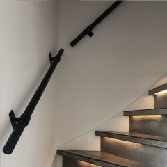 Trapleuning Keila | Zwart 33.7 mm | Wand | DIY