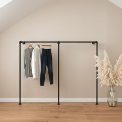 Kledingrek Toulon | Zwart 26.9 mm | Vloer/Wand | DIY