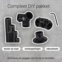 Kledingrek Toulon | Zwart 26.9 mm | Vloer/Wand | DIY