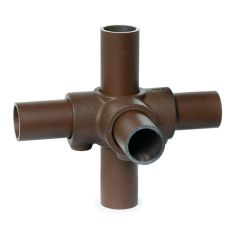 T-Stuk met Zij-Uitgang - Vintage Brown (33.7)