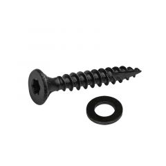 Zwarte schroef 4.5x30 met ring - (16 st.)