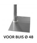 Vloerplaat om reclameframe's op de vloer te plaatsen. Voor buis 48mm.
