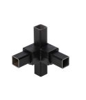 Hoekstuk - vierkant zwart (25mm)