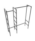 Kledingrek Nancy | Zwart 26.9 mm | Staand | DIY