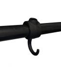 Buiskoppeling - Haak Gedraaid - 21,3 mm zwart