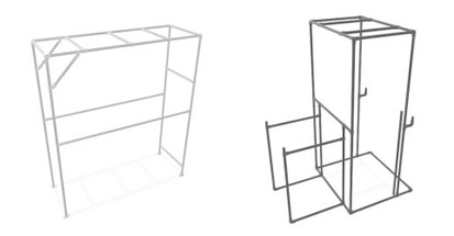 De grootste collectie steigerbuis fitness toestellen in zwart en staal DIY bouwpakketten - Fitness