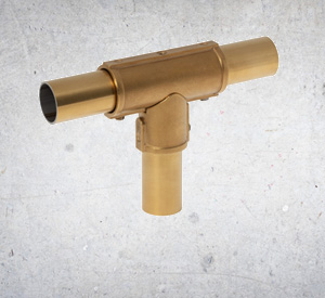 RVS Exclusieve Steigerbuiskoppelingen - nergens anders te koop RVS buiskoppelingen in Goud/Messing