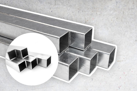 Vierkante buis op maat in Verzinkt
